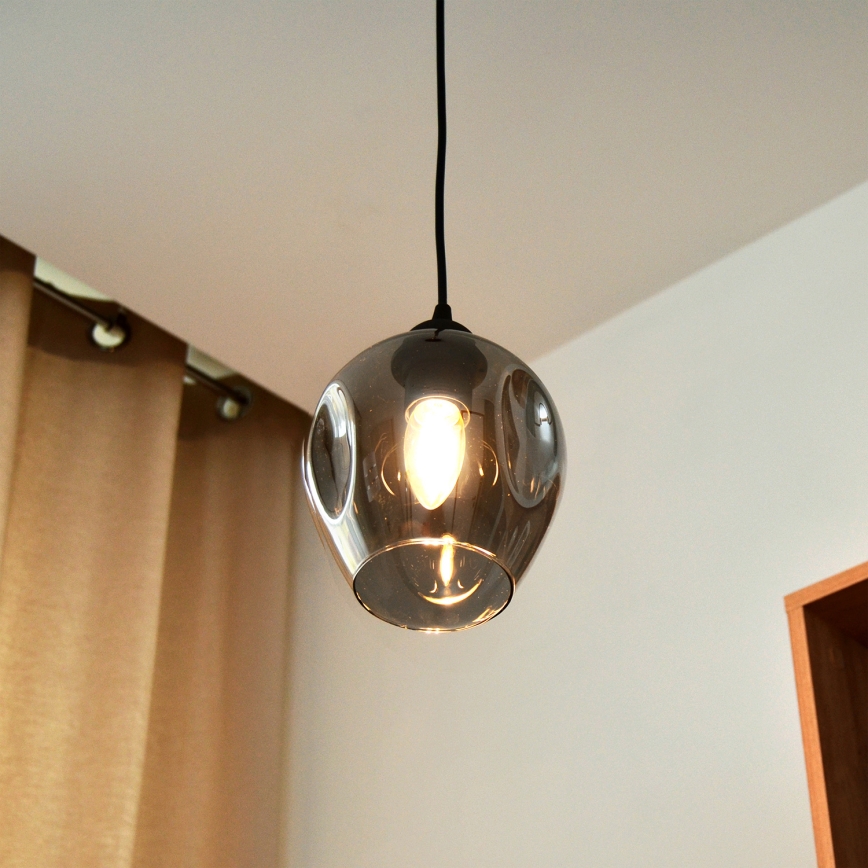 Подвесная люстра LILI 1xE27/15W/230V черный/серый