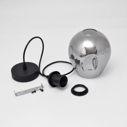 Подвесная люстра LILI 1xE27/15W/230V черный/серый