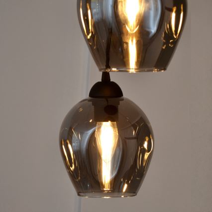 Подвесная люстра LILI 3xE27/15W/230V черный/серый