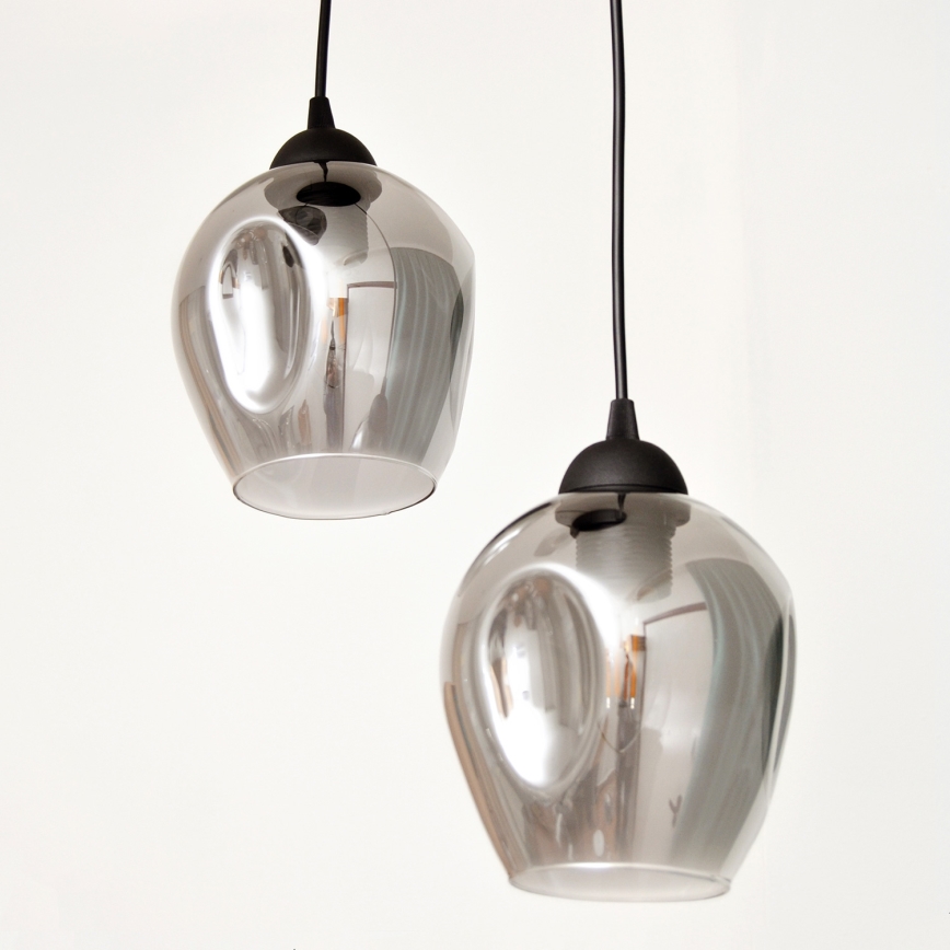 Подвесная люстра LILI 3xE27/15W/230V черный/серый