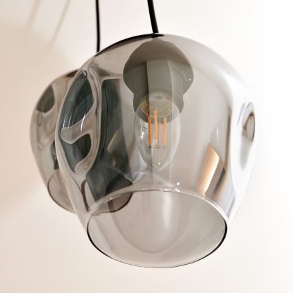 Подвесная люстра LILI 3xE27/15W/230V черный/серый