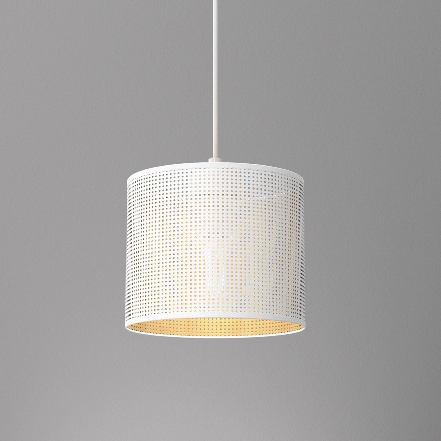 Подвесная люстра LOFT SHADE 1xE27/60W/230V диаметр 18 см белая/золотая