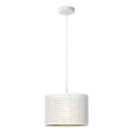 Подвесная люстра LOFT SHADE 1xE27/60W/230V диаметр 25 см белая/золотая