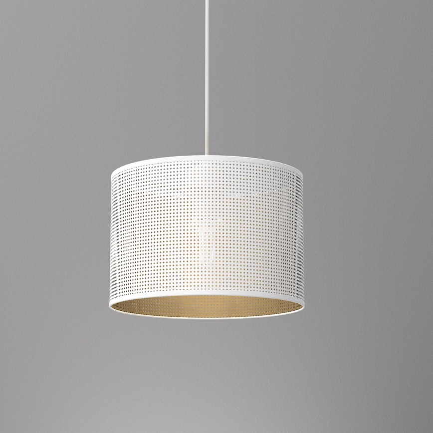 Подвесная люстра LOFT SHADE 1xE27/60W/230V диаметр 25 см белая/золотая