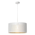 Подвесная люстра LOFT SHADE 1xE27/60W/230V диаметр 40 см белая/золотая