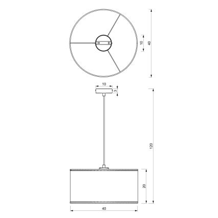 Подвесная люстра LOFT SHADE 1xE27/60W/230V диаметр 40 см черная