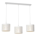 Подвесная люстра LOFT SHADE 3xE27/60W/230V белая/золотая
