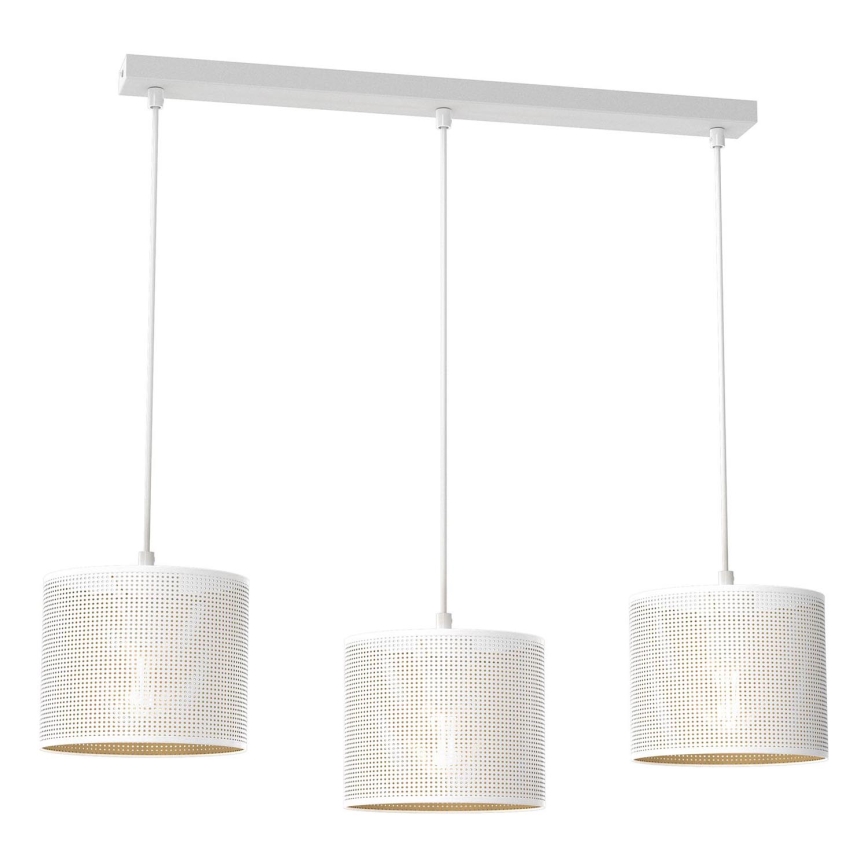 Подвесная люстра LOFT SHADE 3xE27/60W/230V белая/золотая