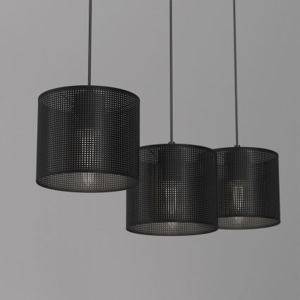 Подвесная люстра LOFT SHADE 3xE27/60W/230V черная
