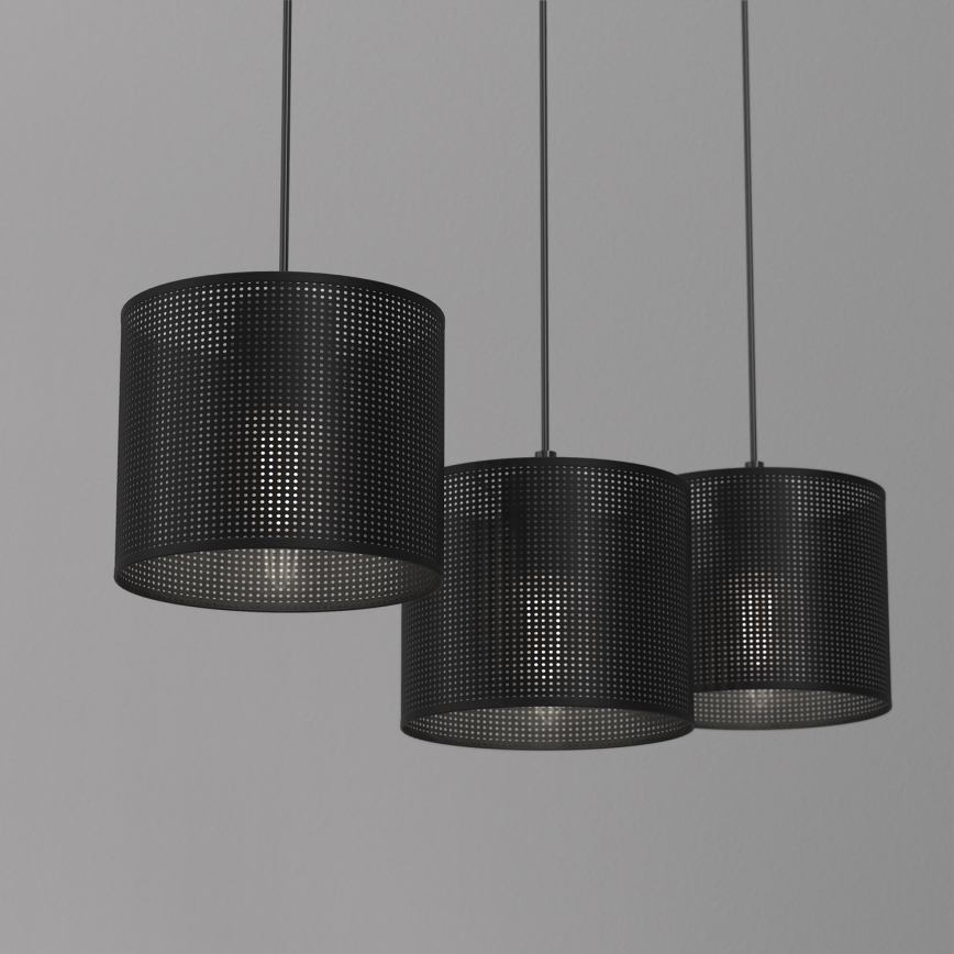 Подвесная люстра LOFT SHADE 3xE27/60W/230V черная