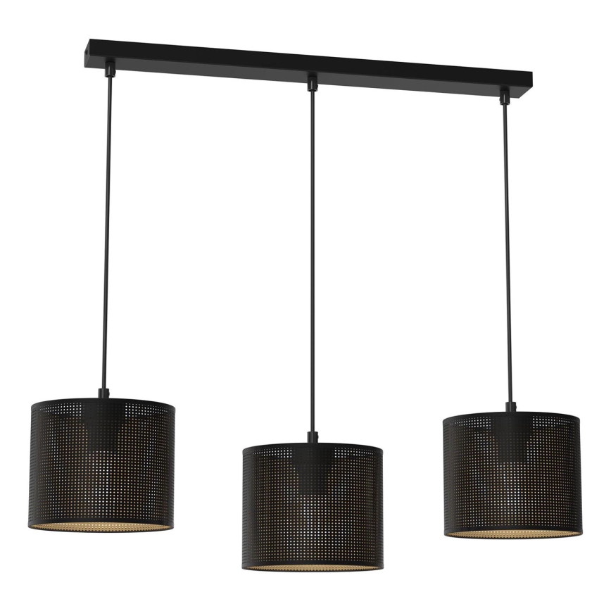 Подвесная люстра LOFT SHADE 3xE27/60W/230V черная/золотая