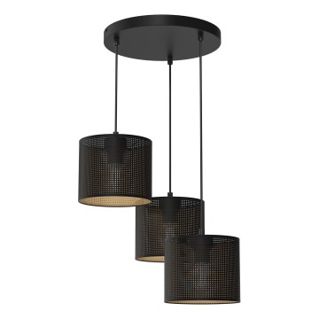 Подвесная люстра LOFT SHADE 3xE27/60W/230V черная/золотая