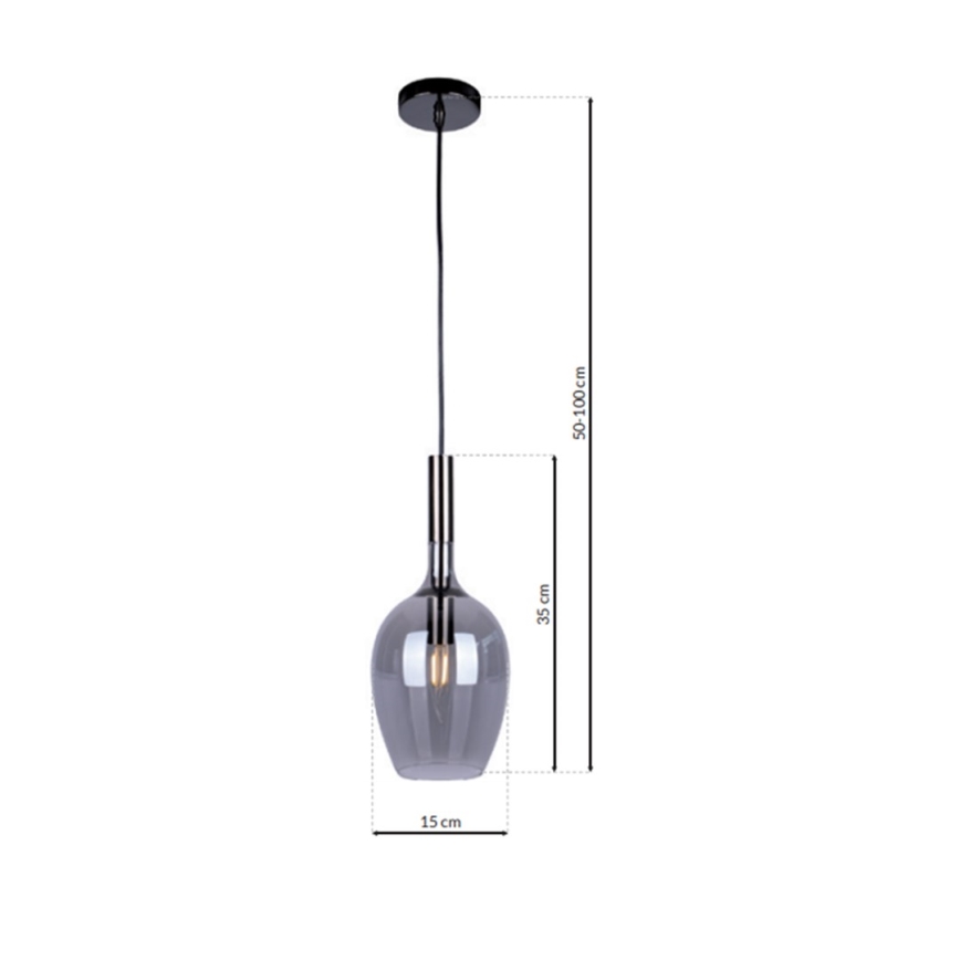 Подвесная люстра LUGANO 1xE14/40W/230V серый