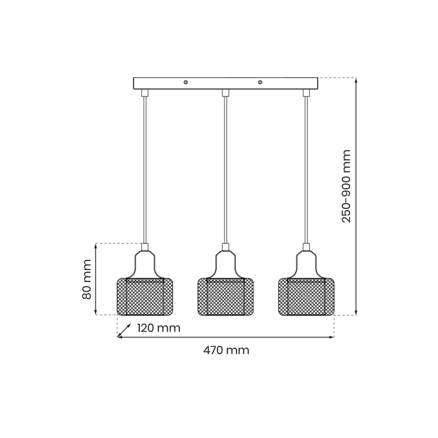 Подвесная люстра LUMI 3xG9/8W/230V
