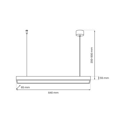 Подвесная люстра LUNGO T8 1xG13/9W/230V черный