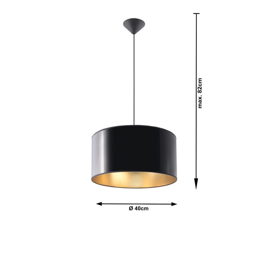 Подвесная люстра LUXOR 40 1xE27/60W/230V золотая/черная