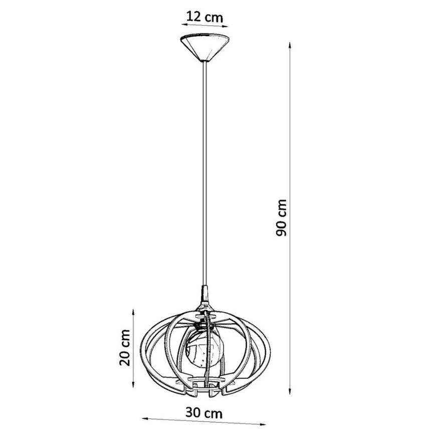 Подвесная люстра MANDELINO 1xE27/60W/230V