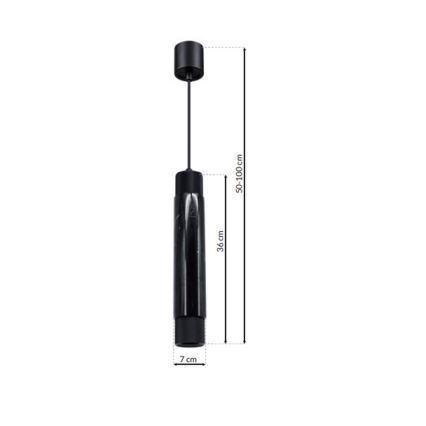 Подвесная люстра MARBLE 1xGU10/8W/230V черный