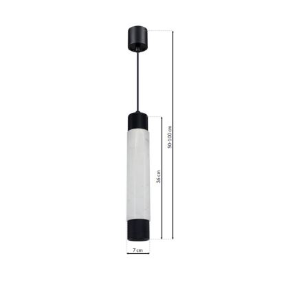 Подвесная люстра MARBLE белый/черный 1xGU10/8W/230V