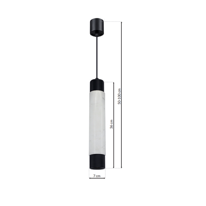 Подвесная люстра MARBLE белый/черный 1xGU10/8W/230V