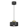 Подвесная люстра MARTI 1xE27/15W/230V черный/золотистый