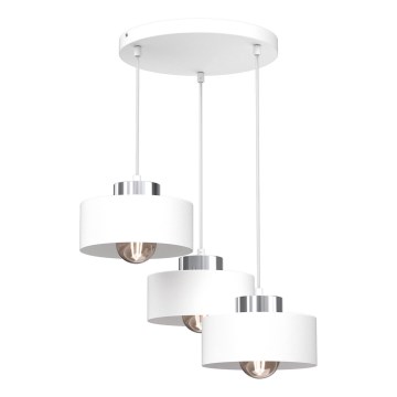 Подвесная люстра MARTI 3xE27/15W/230V белый/блестящий хром