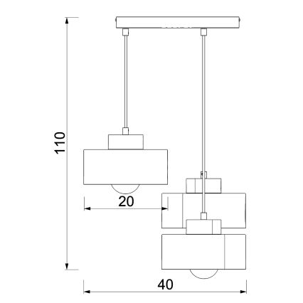 Подвесная люстра MARTI 3xE27/15W/230V белый/блестящий хром