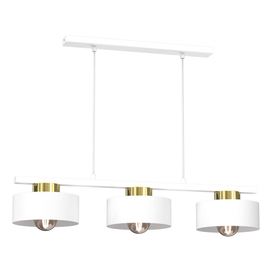 Подвесная люстра MARTI 3xE27/15W/230V белый/золотистый