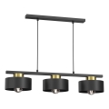 Подвесная люстра MARTI 3xE27/15W/230V черный/золотистый