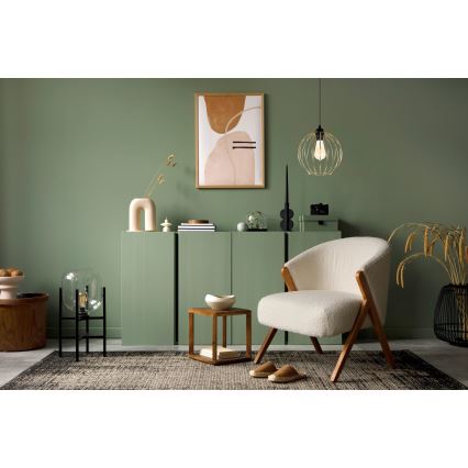 Подвесная люстра MATT 1xE27/60W/230V черная/золотая