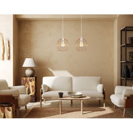 Подвесная люстра MATT 2xE27/60W/230V белая/медная