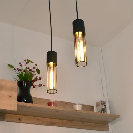 Подвесная люстра MELODY 2xE27/15W/230V черный