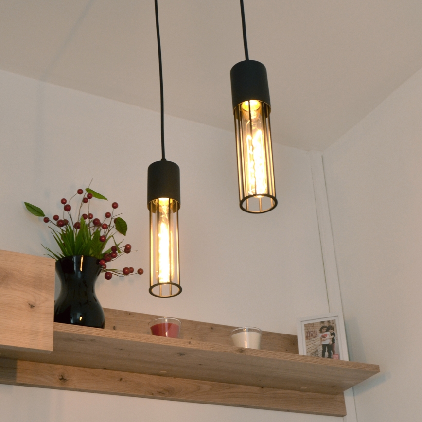 Подвесная люстра MELODY 2xE27/15W/230V черный