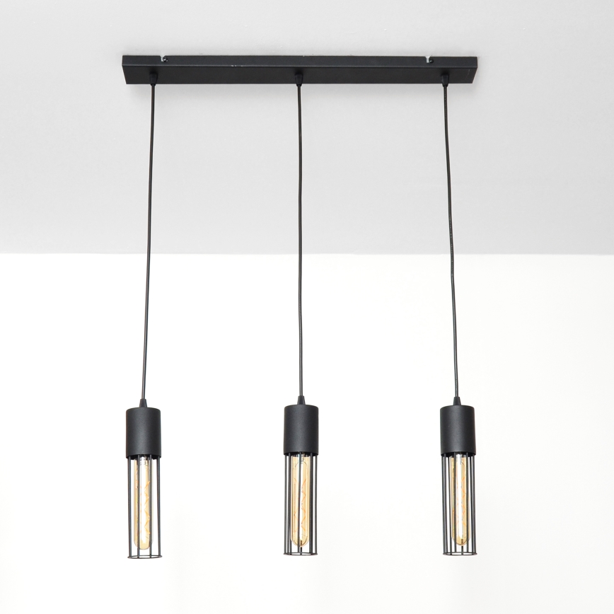 Подвесная люстра MELODY 3xE27/15W/230V черный