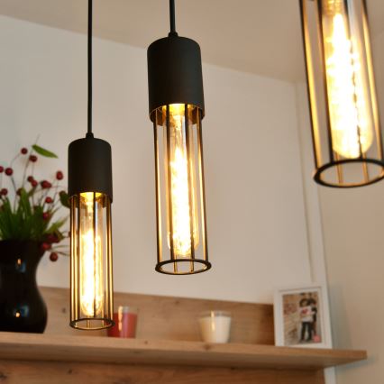 Подвесная люстра MELODY 3xE27/15W/230V черный