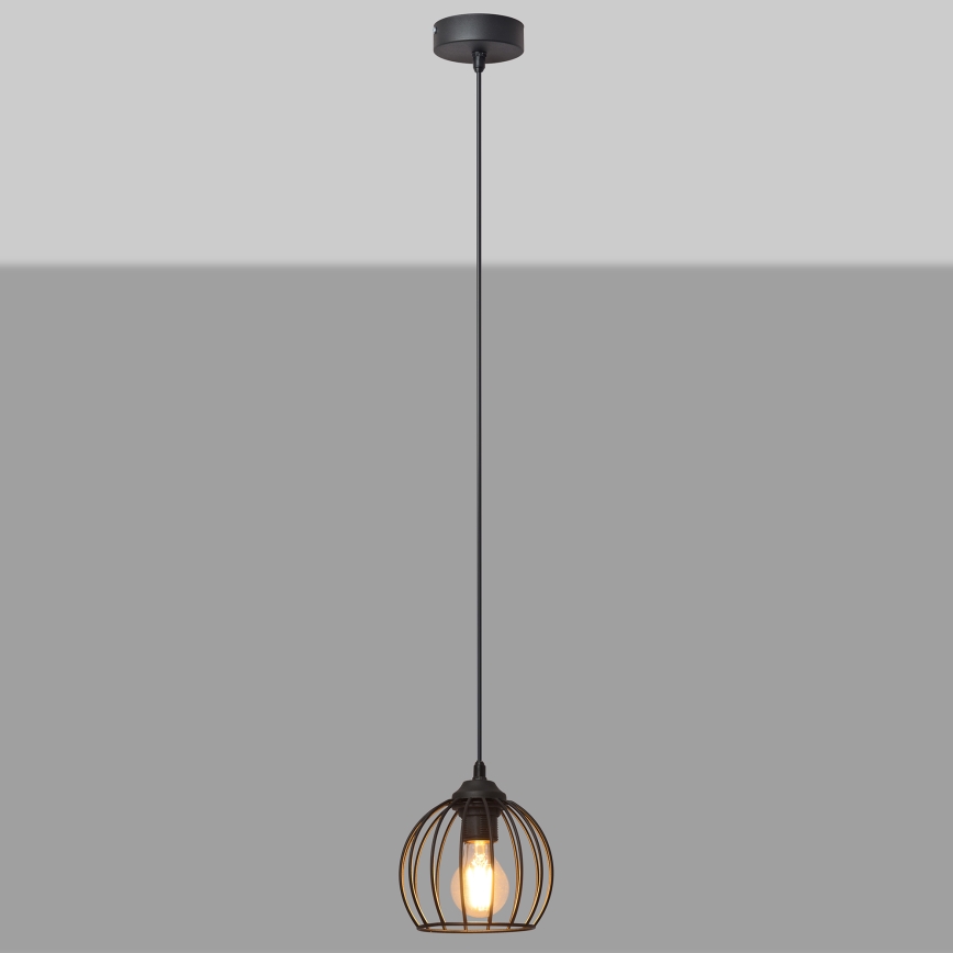 Подвесная люстра MERCURE 1xE27/15W/230V ⌀ 16 cm черная