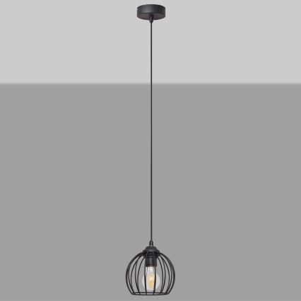 Подвесная люстра MERCURE 1xE27/15W/230V ⌀ 16 cm черная