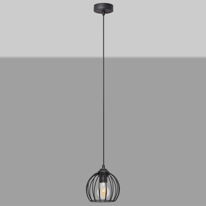 Подвесная люстра MERCURE 1xE27/15W/230V ⌀ 16 cm черная