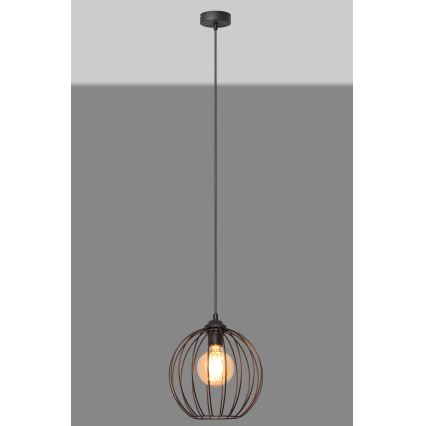Подвесная люстра MERCURE 1xE27/15W/230V ⌀ 24 cm черная