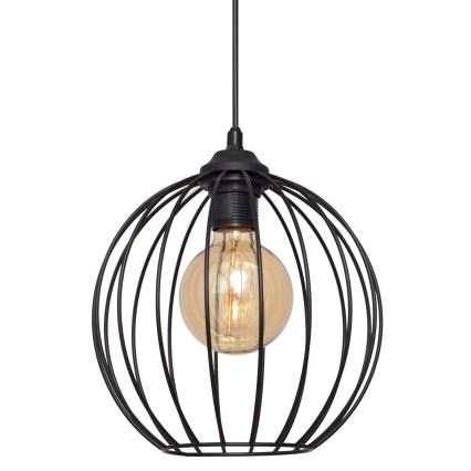 Подвесная люстра MERCURE 1xE27/15W/230V ⌀ 24 cm черная
