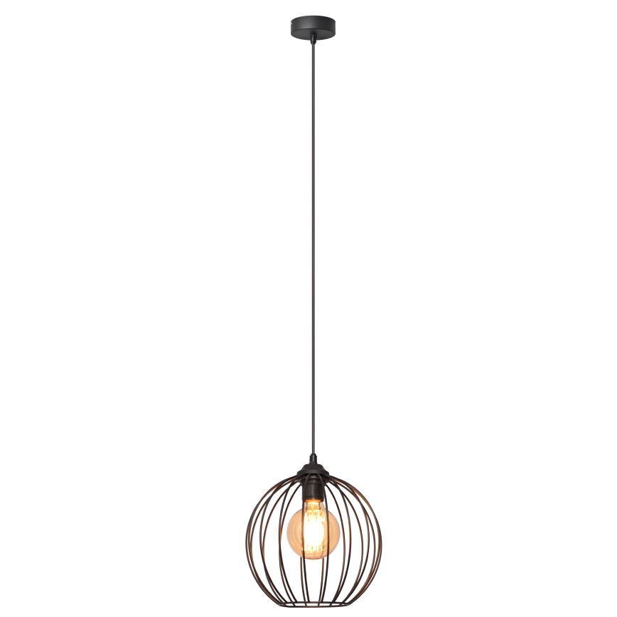 Подвесная люстра MERCURE 1xE27/15W/230V ⌀ 24 cm черная