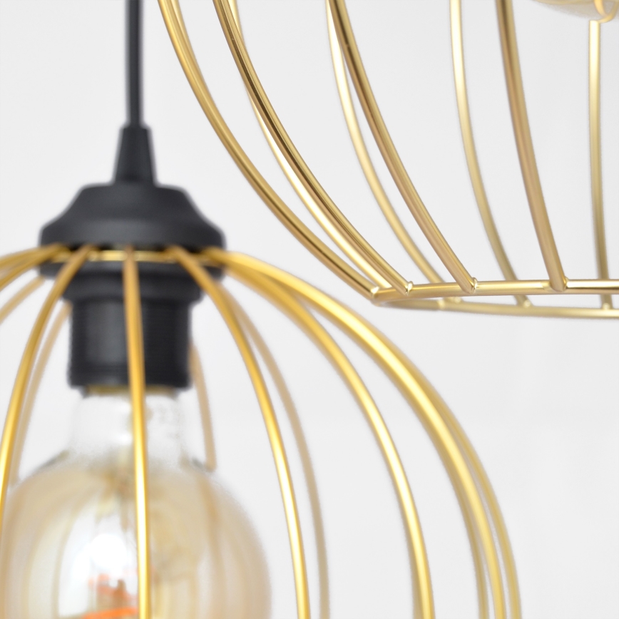 Подвесная люстра MERCURE 3xE27/15W/230V золотистый/черный