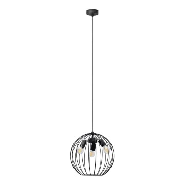 Подвесная люстра MERCURE 3xE27/15W/230V ⌀ 40 cm черная