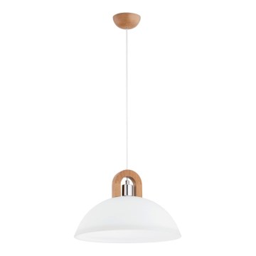 Подвесная люстра MIGOT 1xE27/15W/230V бежевый/блестящий хром