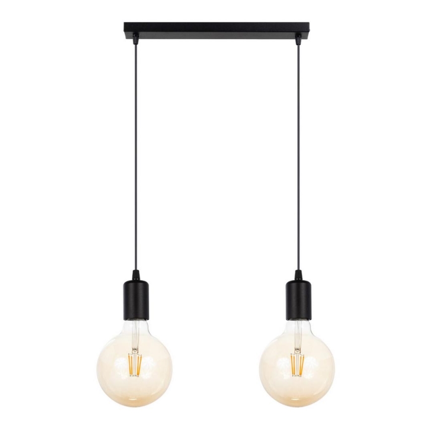 Подвесная люстра MIROS 2xE27/60W/230V черная