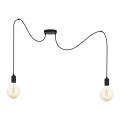 Подвесная люстра MIROS 2xE27/60W/230V паук черный