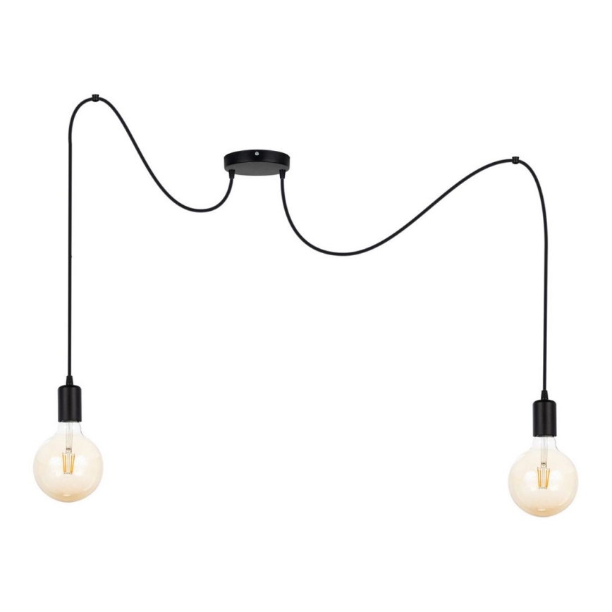 Подвесная люстра MIROS 2xE27/60W/230V паук черный
