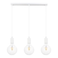 Подвесная люстра MIROS 3xE27/60W/230V белая