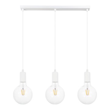 Подвесная люстра MIROS 3xE27/60W/230V белая