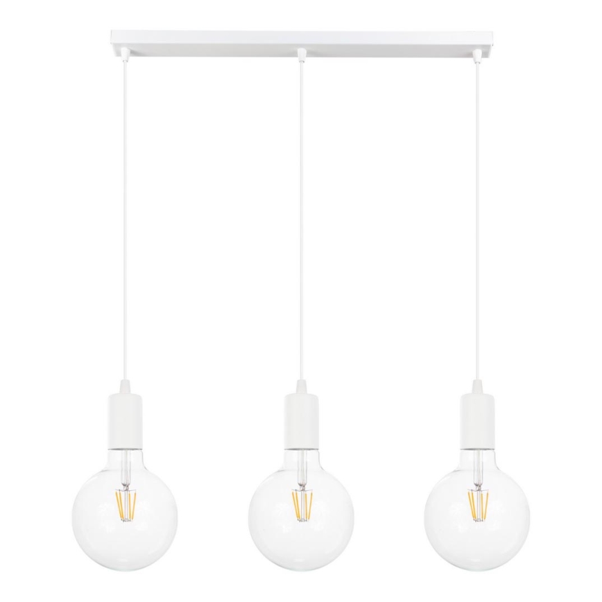 Подвесная люстра MIROS 3xE27/60W/230V белая